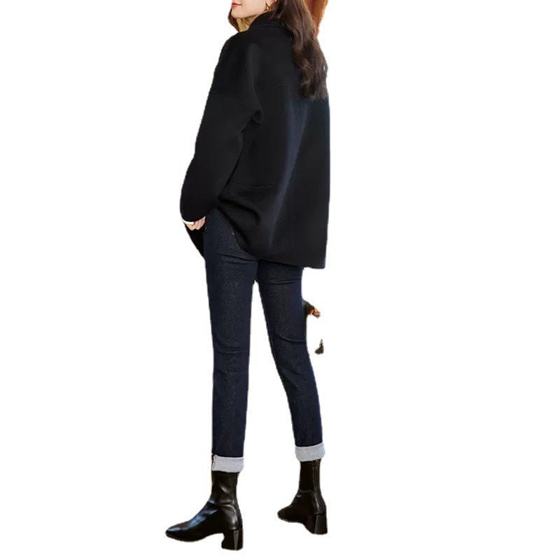 Veste en laine mélangée à double boutonnage pour femmes Chic und Stil