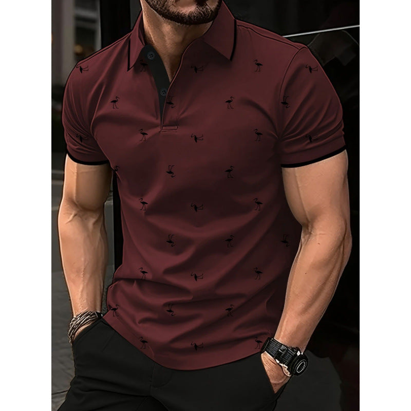 Polo-shirt imprimé de loisirs pour hommes Chic und Stil