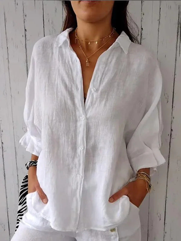 Blouse en lin légère pour femmes avec coupe décontractée Chic und Stil