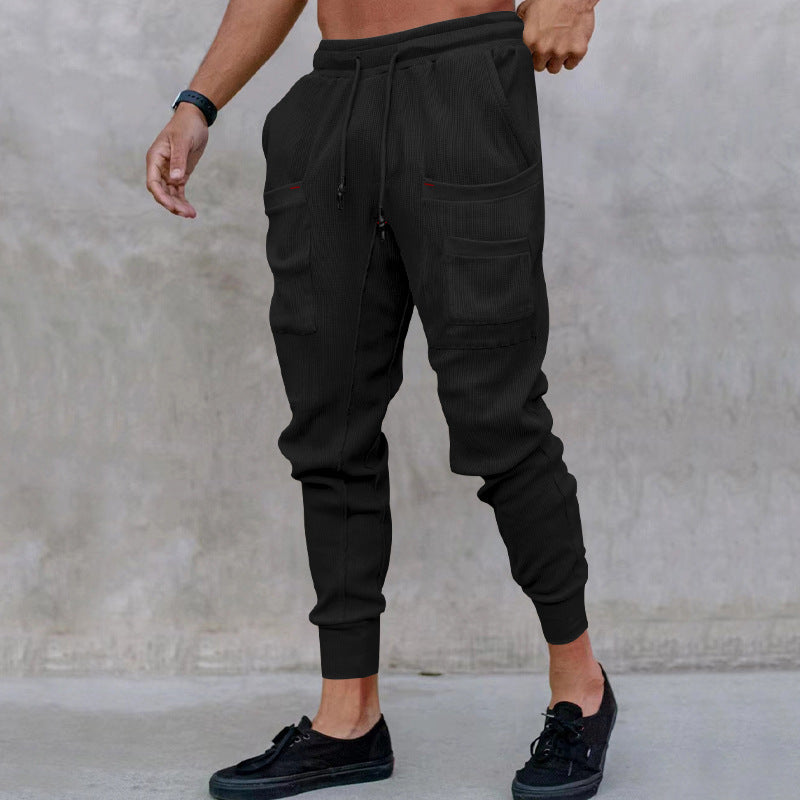 Pantalon utilitaire tendance pour hommes avec taille élastique et poches pratiques Chic und Stil