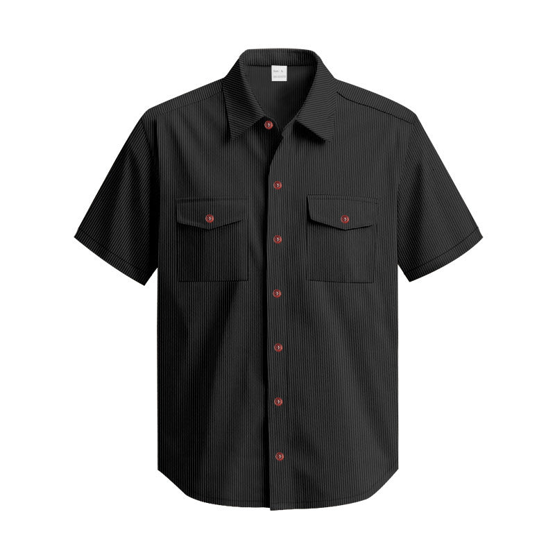 Chemise à manches courtes pour hommes avec surface structurée et poches poitrine pratiques Chic und Stil