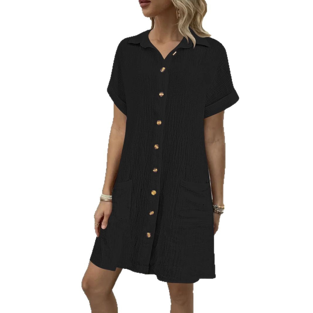 Robe chemise pour dames avec surface structuré et poches pratiques Chic und Stil
