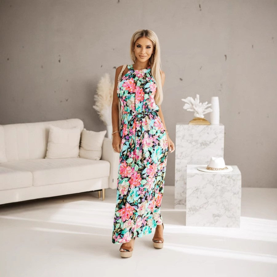 Robe Maxi Imprimé Floral Chic und Stil