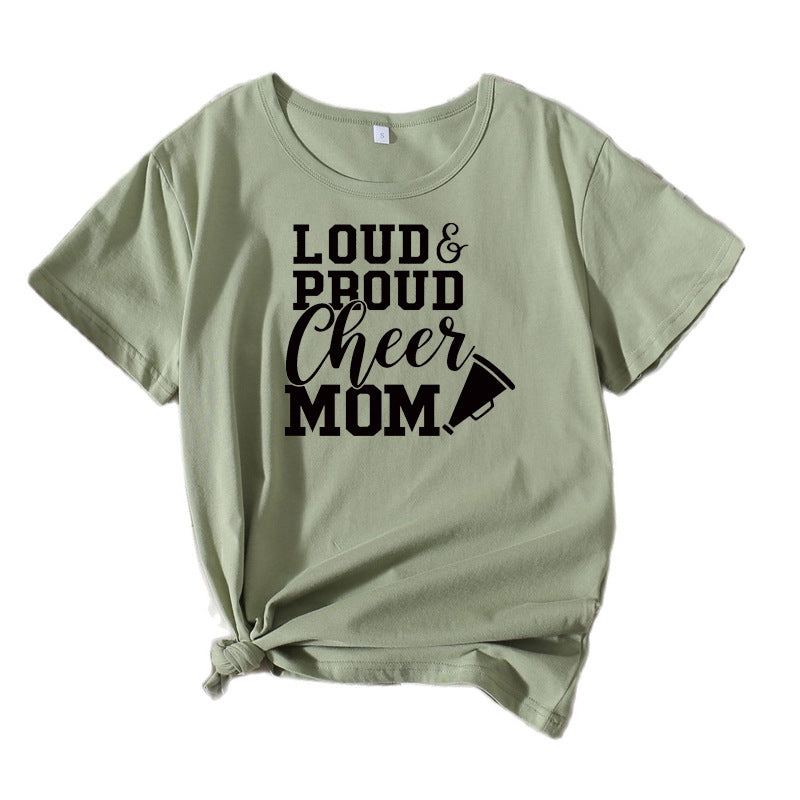 T-shirt graphique Mama Cheerleading Femme Chic und Stil