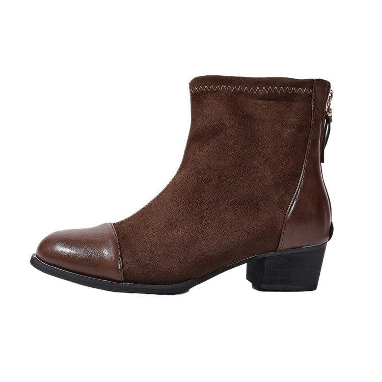 Bottines élégantes pour dames en daim doux avec des accents à la mode Chic und Stil