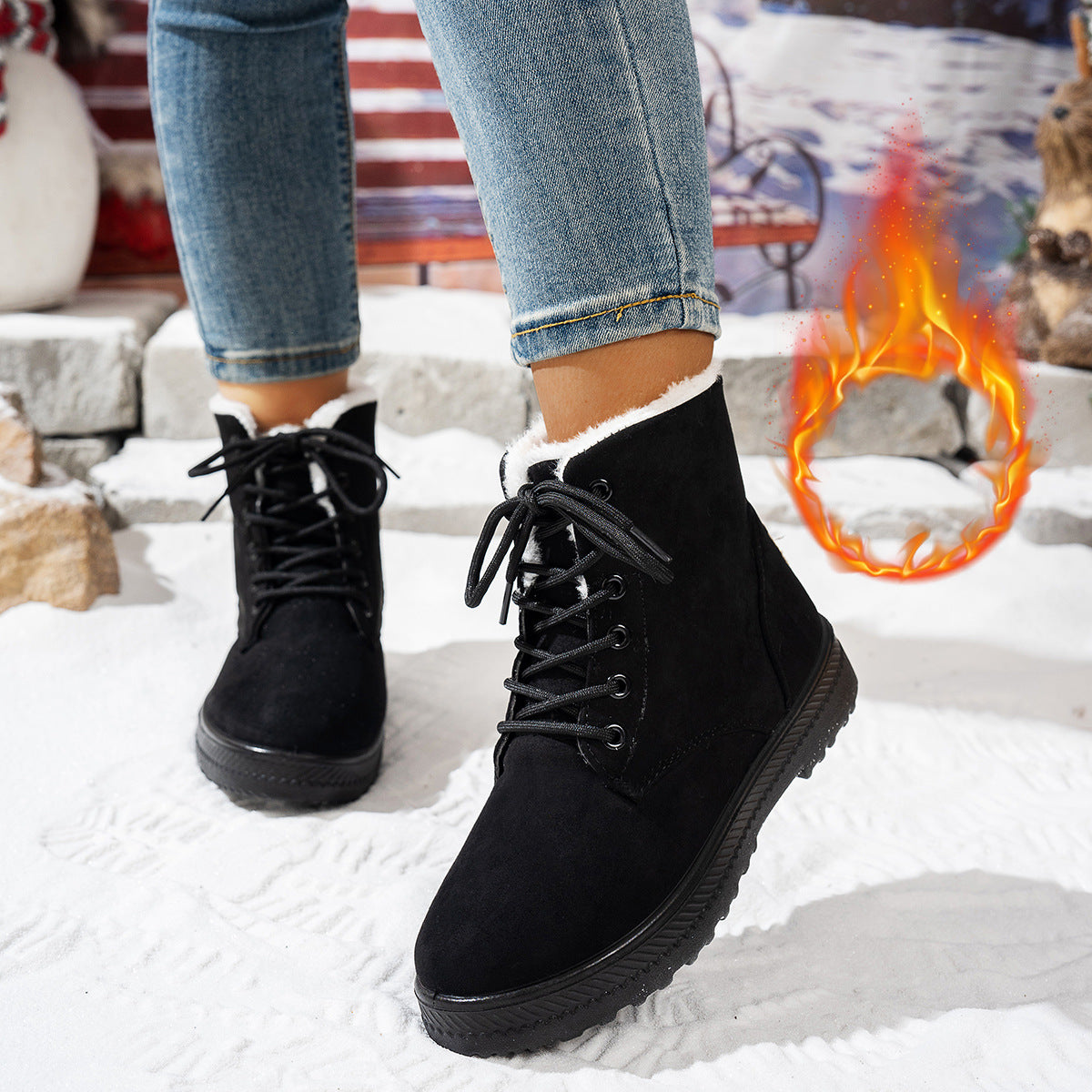 Bottes d'hiver pour femmes avec doublure confortable et semelle antidérapante Chic und Stil