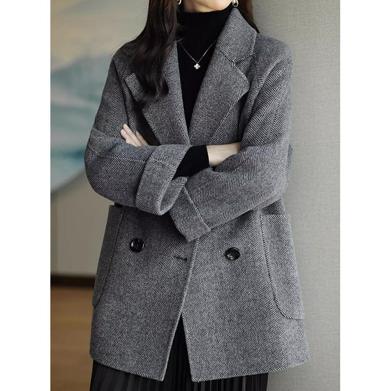 Blazer à chevrons double boutonnage pour femmes Chic und Stil