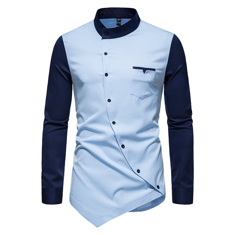 Chemise à manches longues pour hommes avec coupe moderne et accents contrastés Chic und Stil