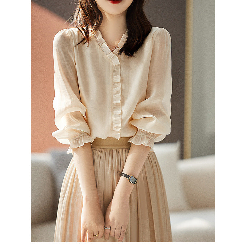 Blouse à manches volantées Chic und Stil
