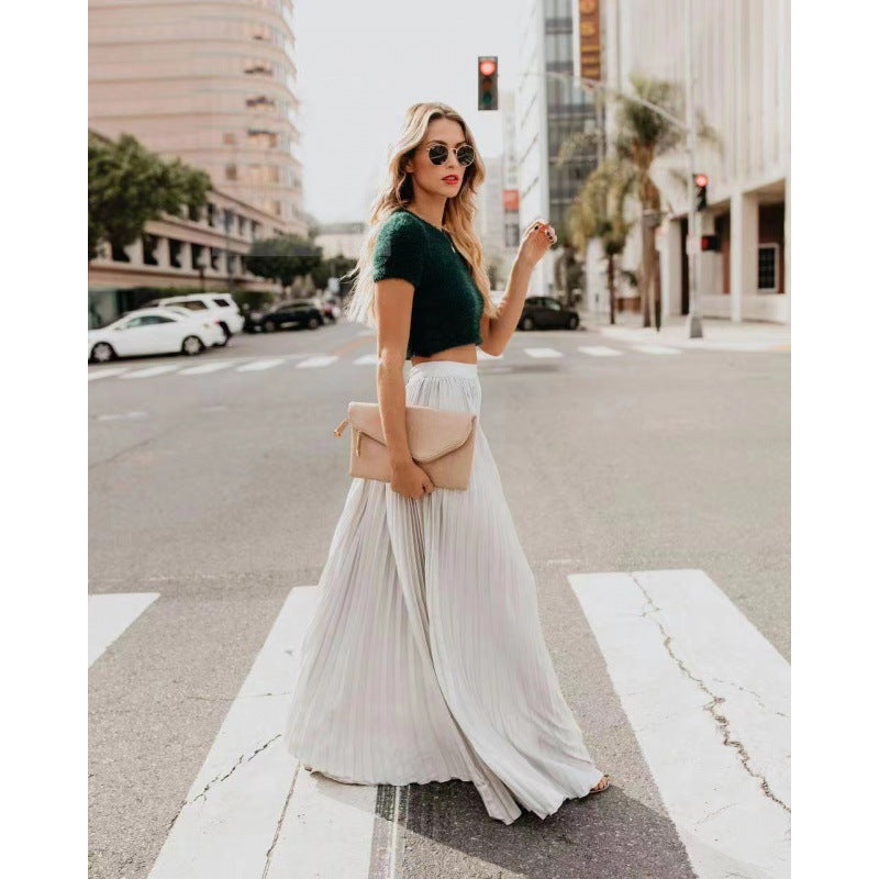 Jupe maxi plissée Chic und Stil pour femmes