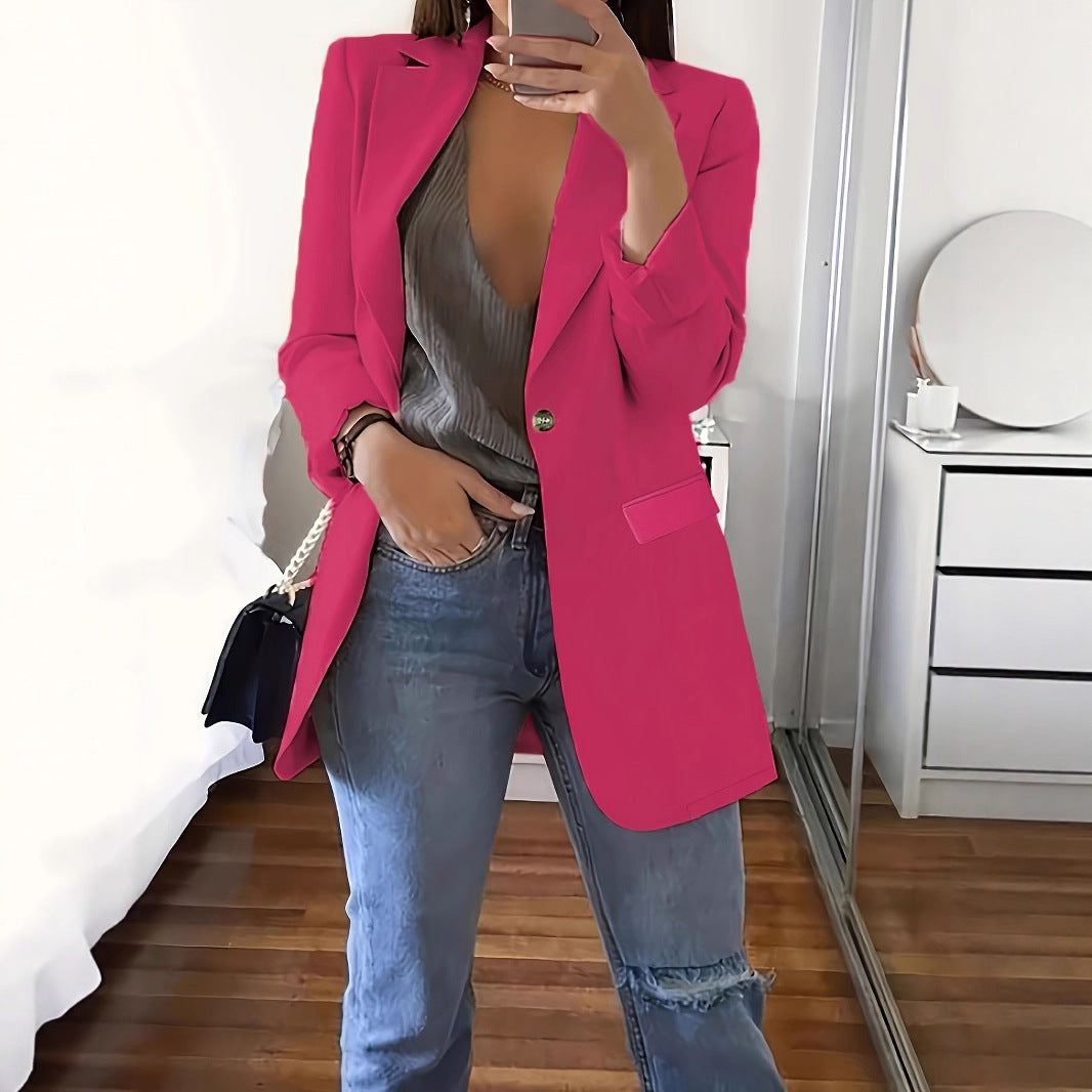 Blazer femme élégant avec une silhouette épurée et des poches pratiques Chic und Stil
