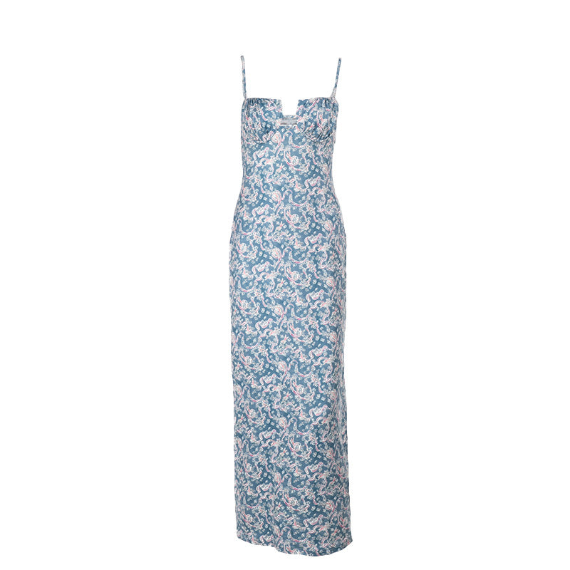 Robe midi bodycon floral pour dames Chic und Stil