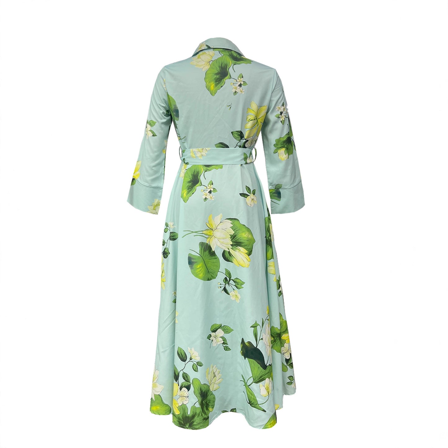 Robe maxi femme avec motifs floraux et ceinture enroulée Chic und Stil