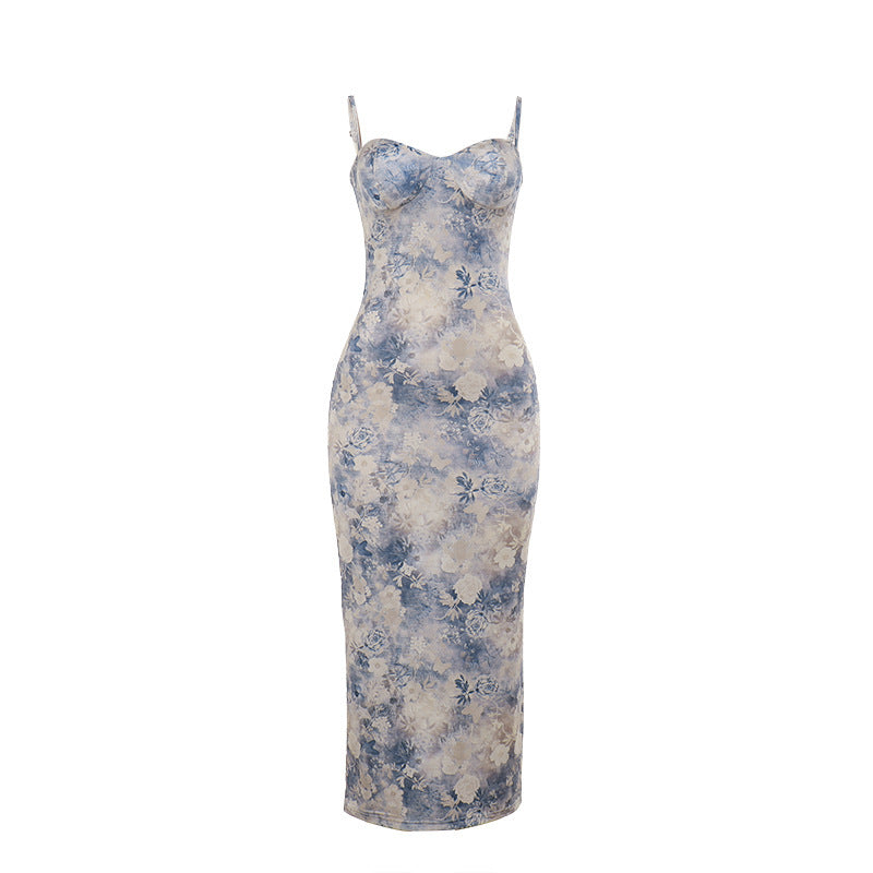 Femmes Robe Maxi Longue à Imprimé Floral Chic und Stil
