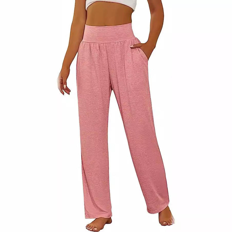Pantalon de loisirs confortable pour femmes à taille haute avec poches latérales Chic und Stil