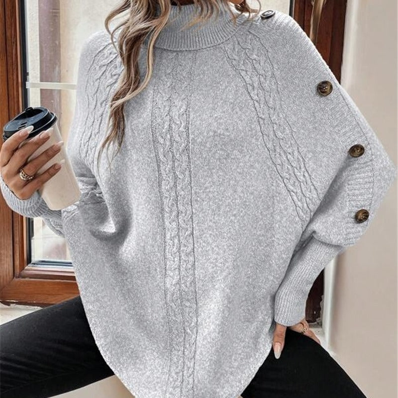 Pull en tricot pour femmes avec des détails de bouton élégants et une coupe décontractée Chic und Stil