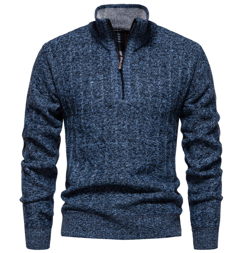 Pull homme avec col montant et fermeture éclair Chic und Stil