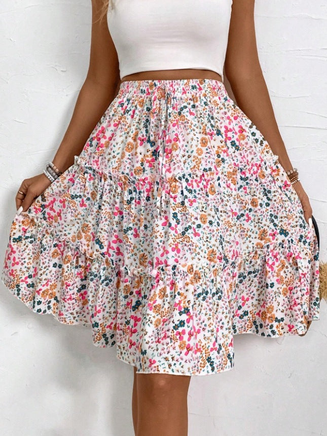 Jupe portefeuille aérien pour dames avec détails volants Chic und Stil