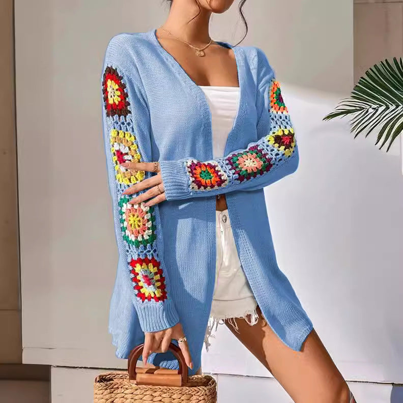 Cardigan en tricot pour femmes avec des motifs de crochet uniques Chic und Stil