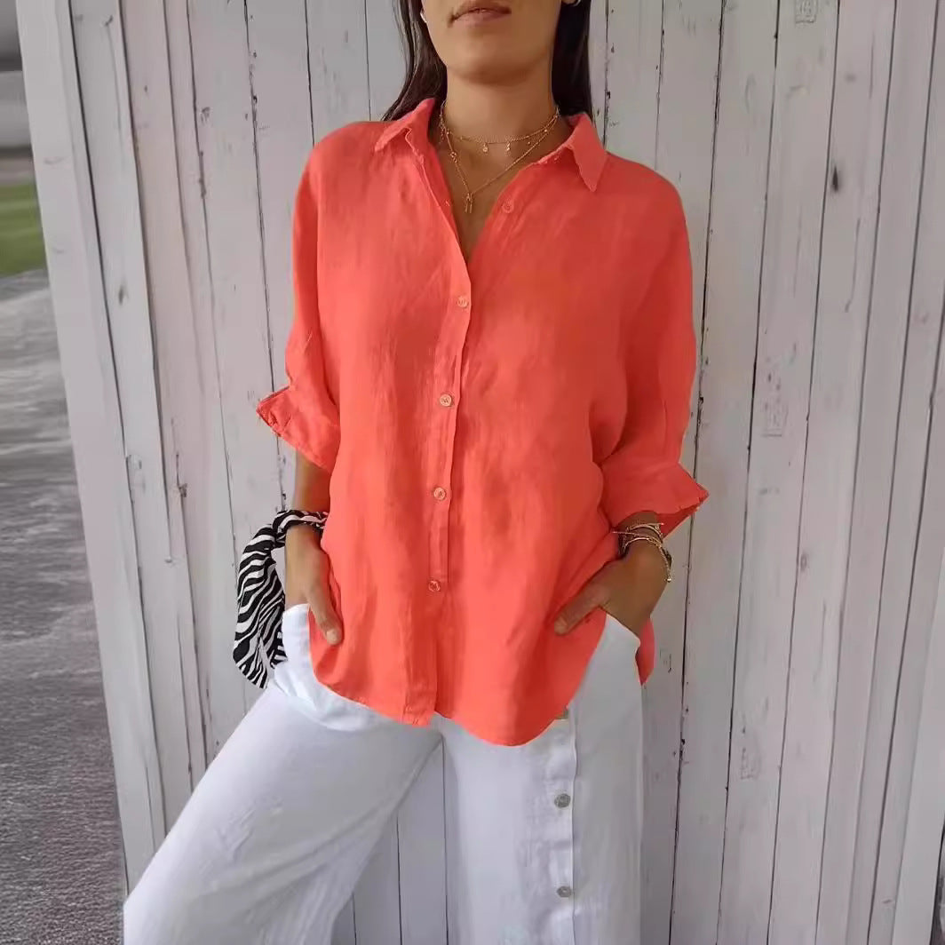 Blouse en lin légère pour femmes avec coupe décontractée Chic und Stil