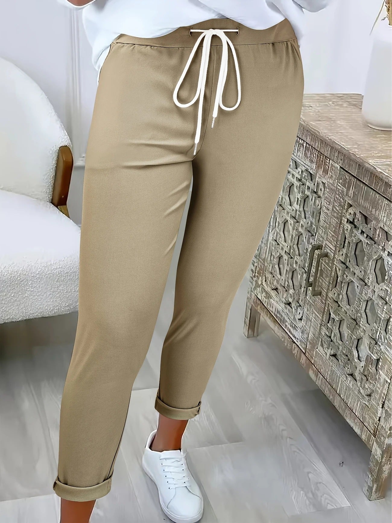 Pantalon de jogging de loisir pour femmes avec taille élastique Chic und Stil