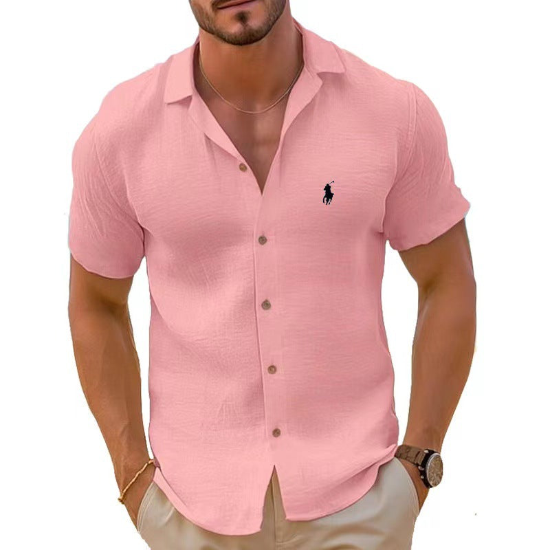 Chemise à manches courtes légère pour homme en tissu respirant Chic und Stil