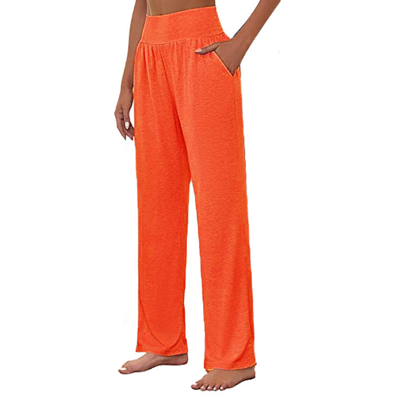Pantalon de loisirs confortable pour femmes à taille haute avec poches latérales Chic und Stil