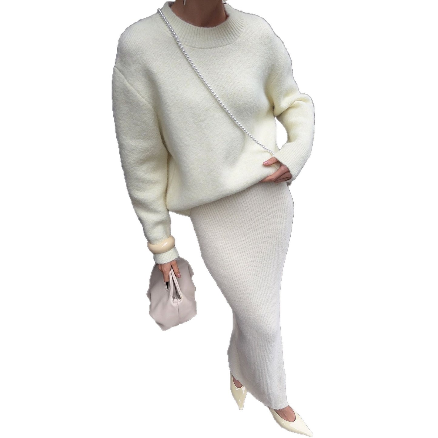 Femmes Pull-Jupe-Ensemble Chic und Stil