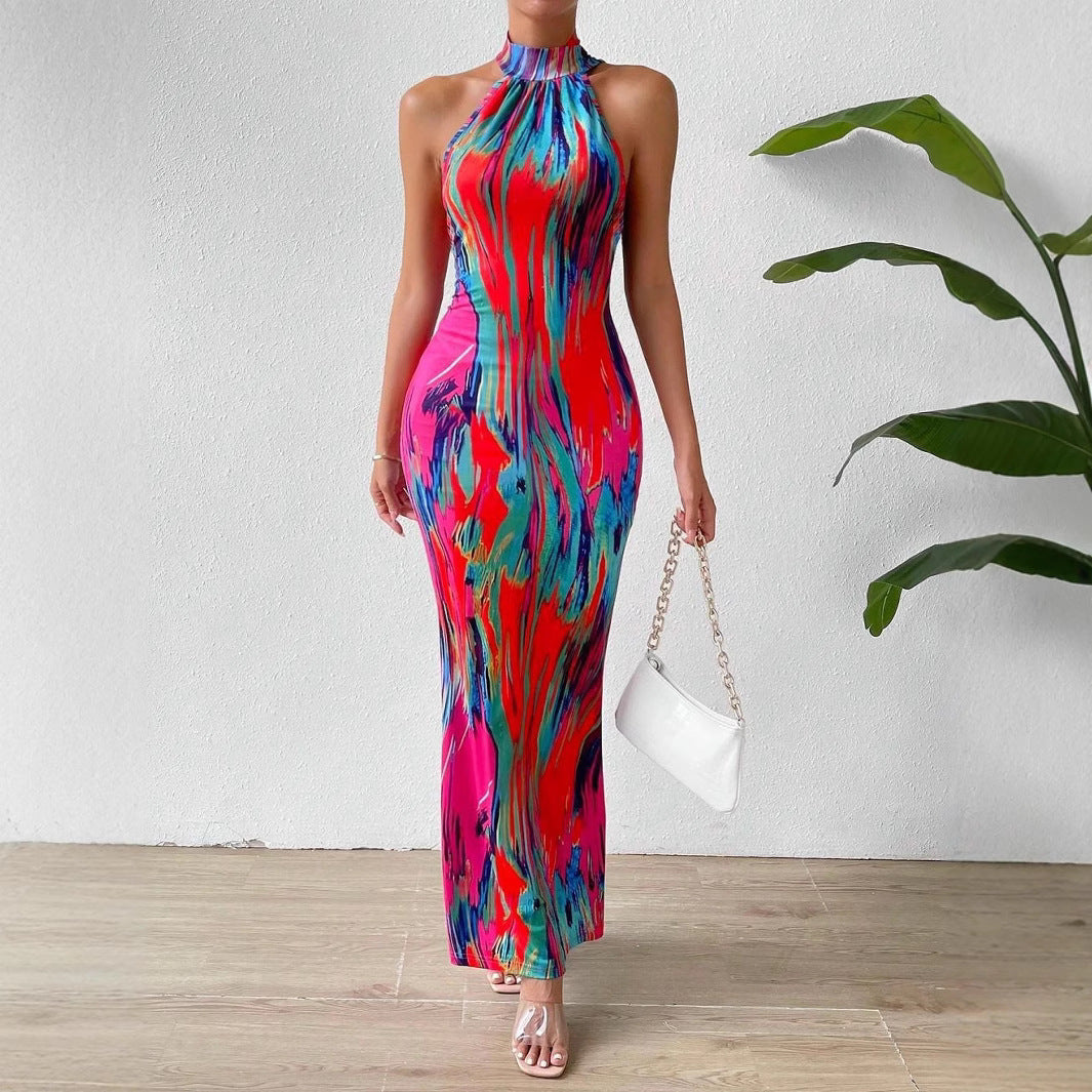 Robe maxi bodycon à col montant Chic und Stil