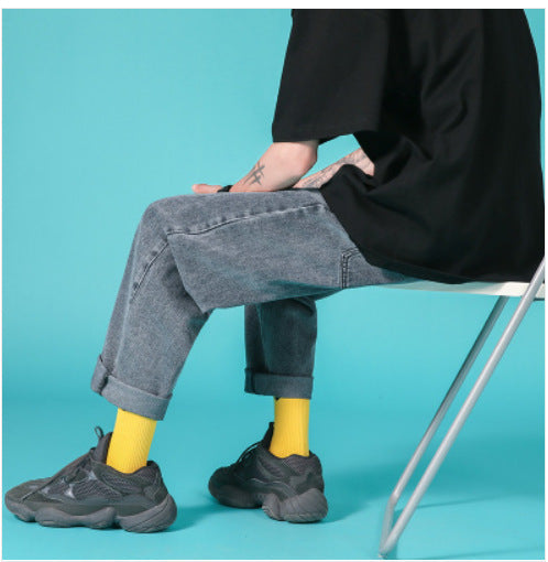 Wide denim pants for women with a high waist and relaxed fit Chic und Stil