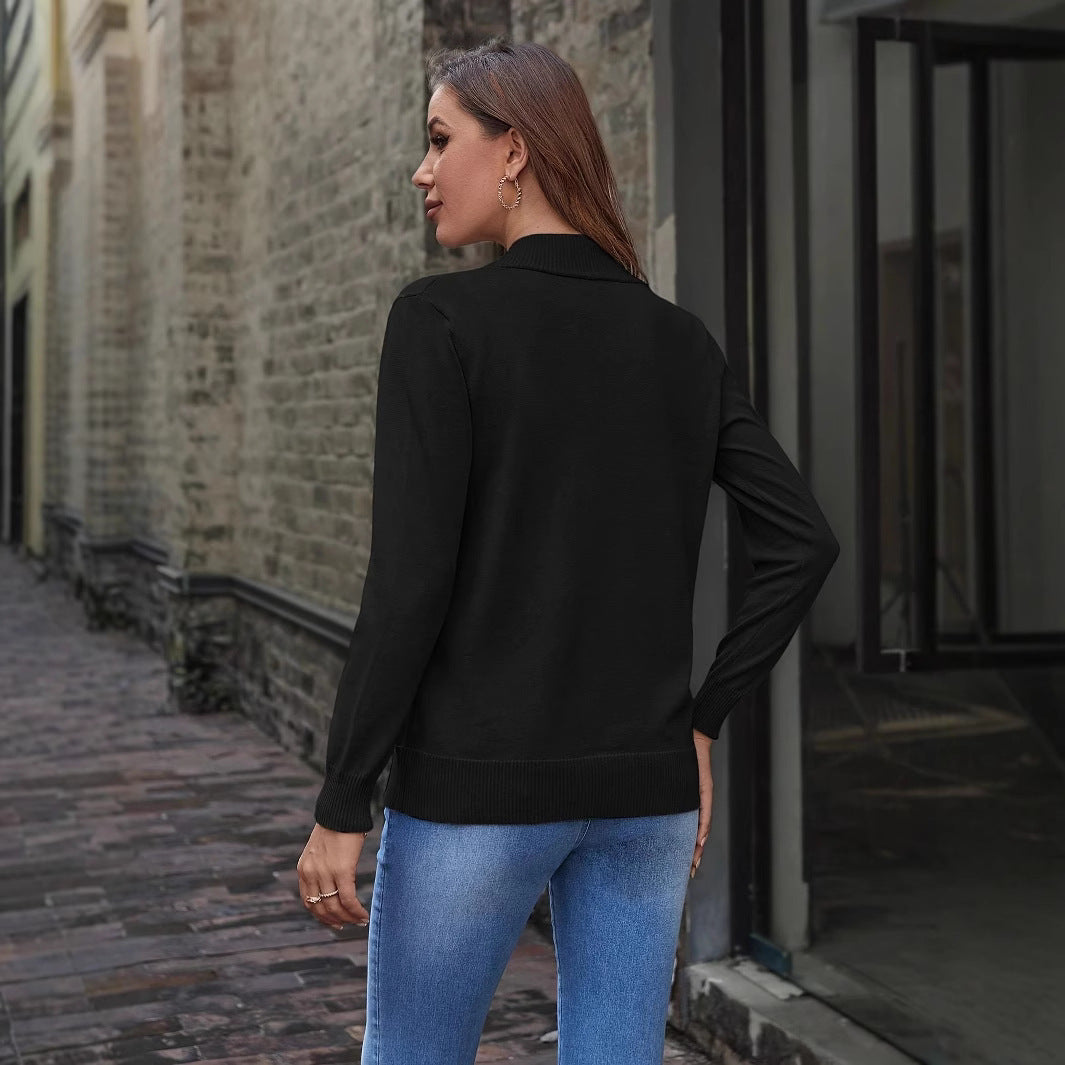 Dames cardigan décontracté à coupe ouverte et détails en fines côtes Chic und Stil