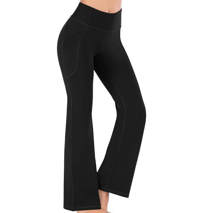 High-waisted bootcut yoga pants for women with practical pockets Chic and Style