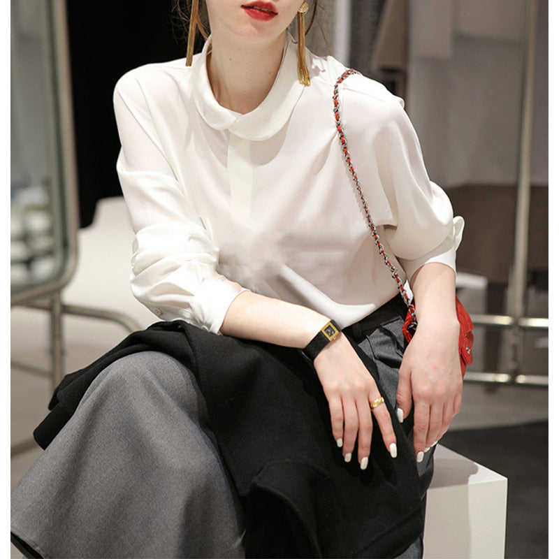 Chemisier classique pour femmes avec col Peter Pan Chic und Stil