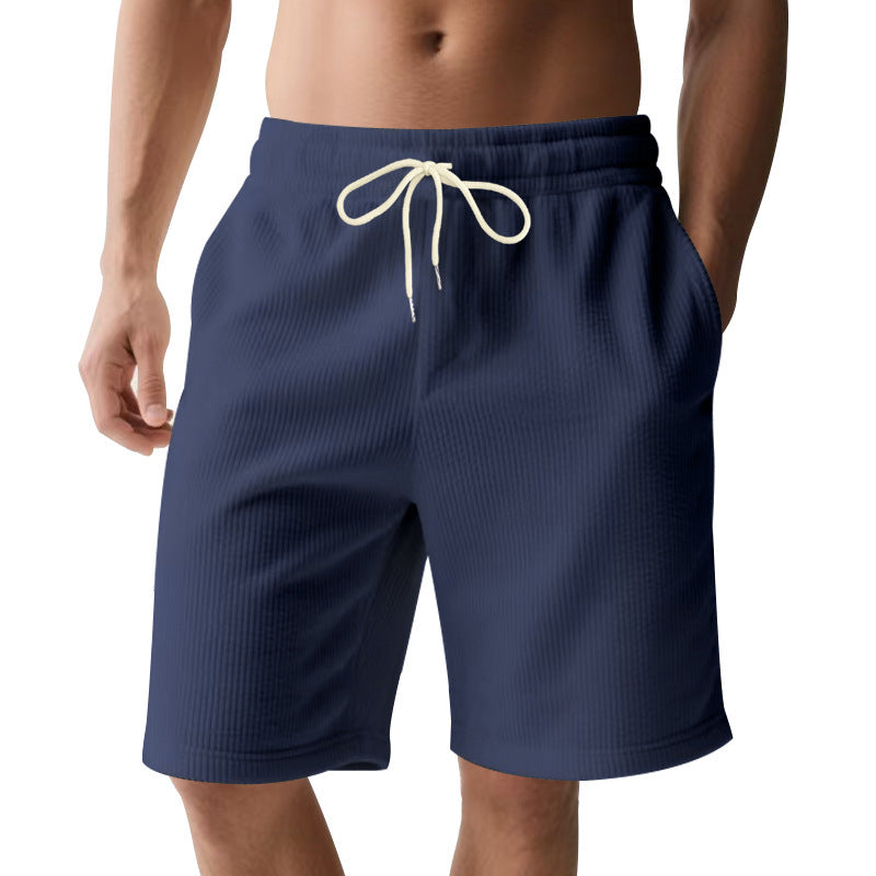 Shorts de sport pour hommes respirants avec taille élastique et cordon de serrage Chic und Stil