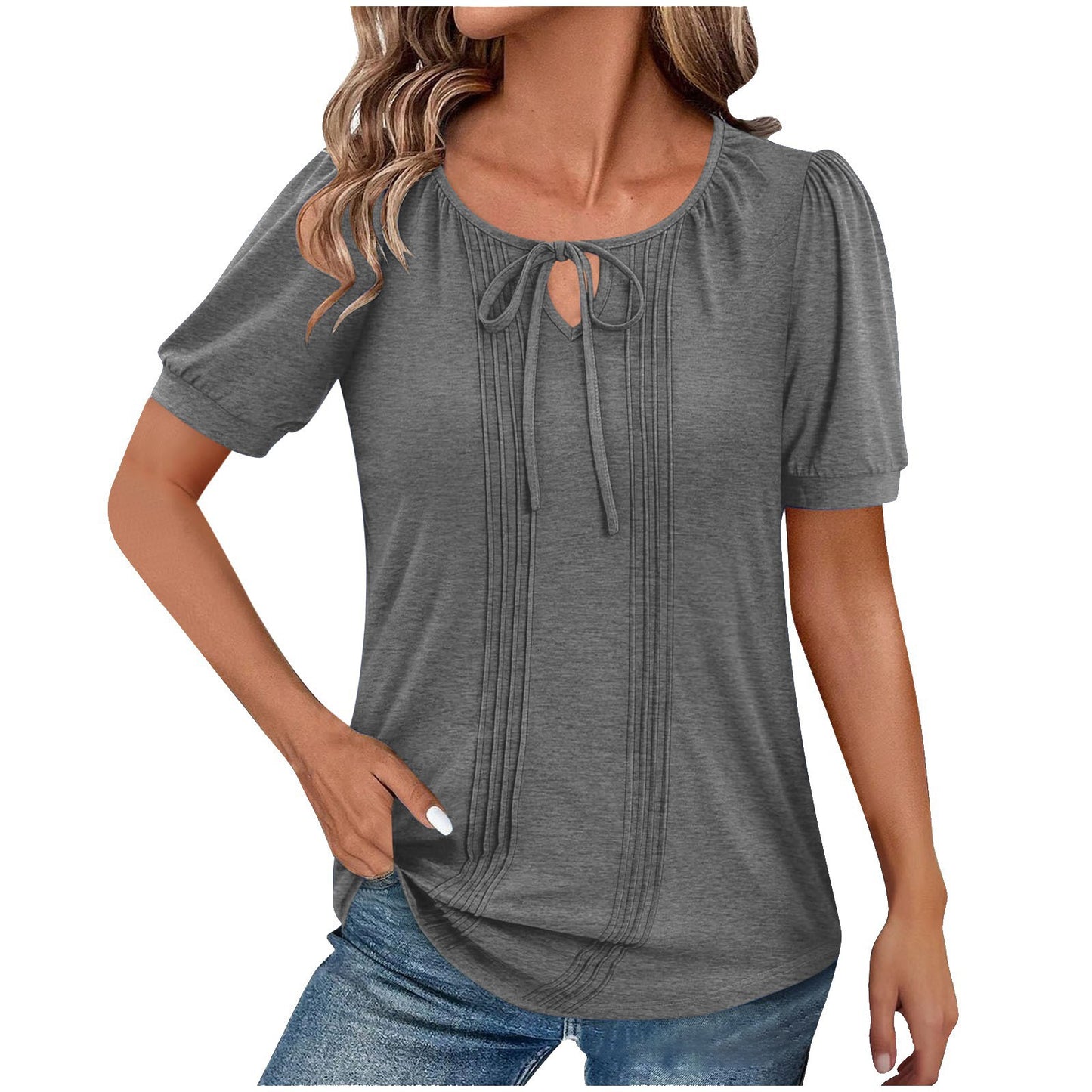 Blouse décontractée à manches bouffantes pour femmes Chic und Stil