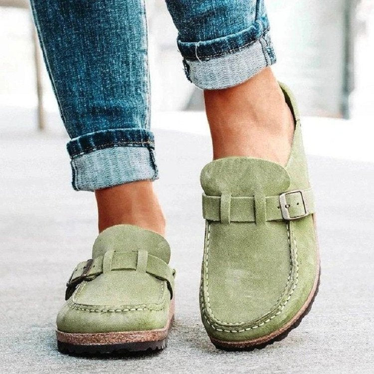 Ballerines en suède pour femmes avec boucle Chic und Stil