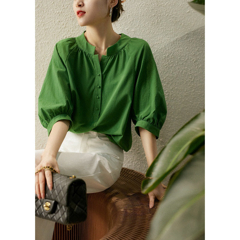 Blouse pour femmes avec fermeture à boutons et manches bouffantes Chic und Stil