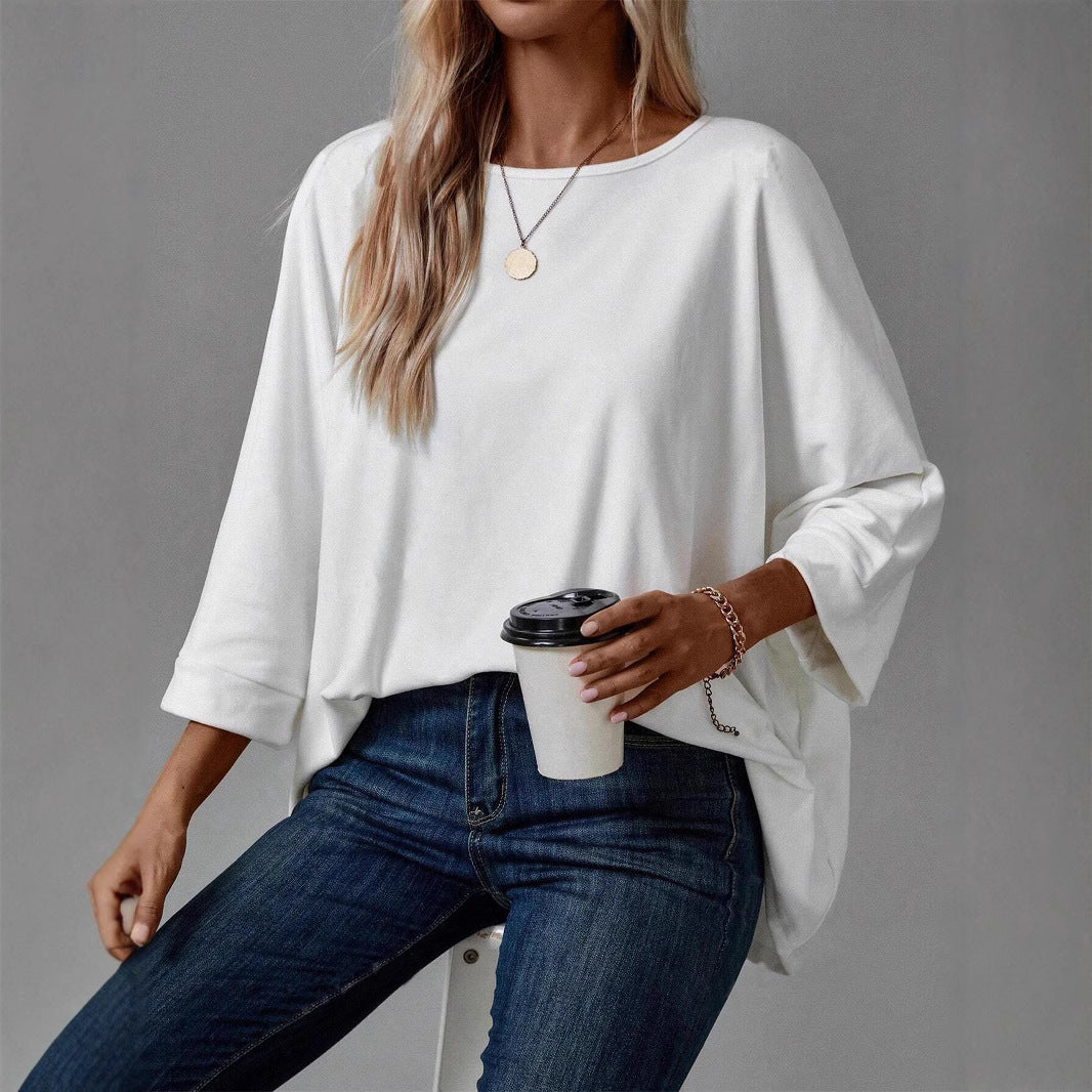 Sweat-shirt femme oversize avec coupe asymétrique et confort de port intuitif Chic und Stil
