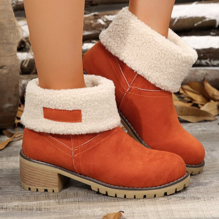Bottines pour femmes chaudes avec col en fourrure d'agneau Chic und Stil