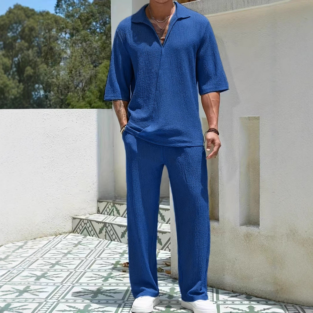 Hommes Ensemble de Lounge Détendu Texturé Chic und Stil