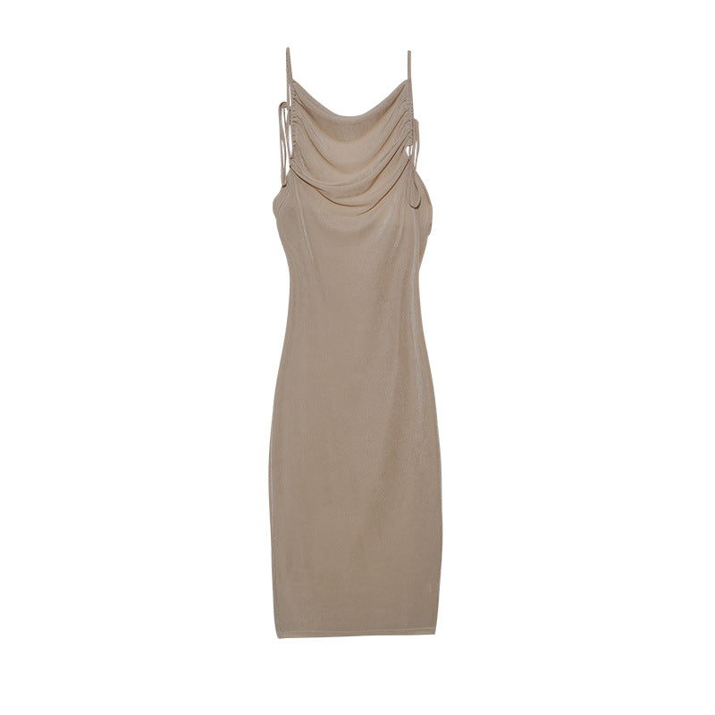 Robe moulante à volants pour femmes avec bretelles réglables Chic und Stil