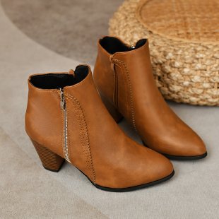 Bottes à talon élégantes pour femmes avec fermeture éclair Chic und Stil