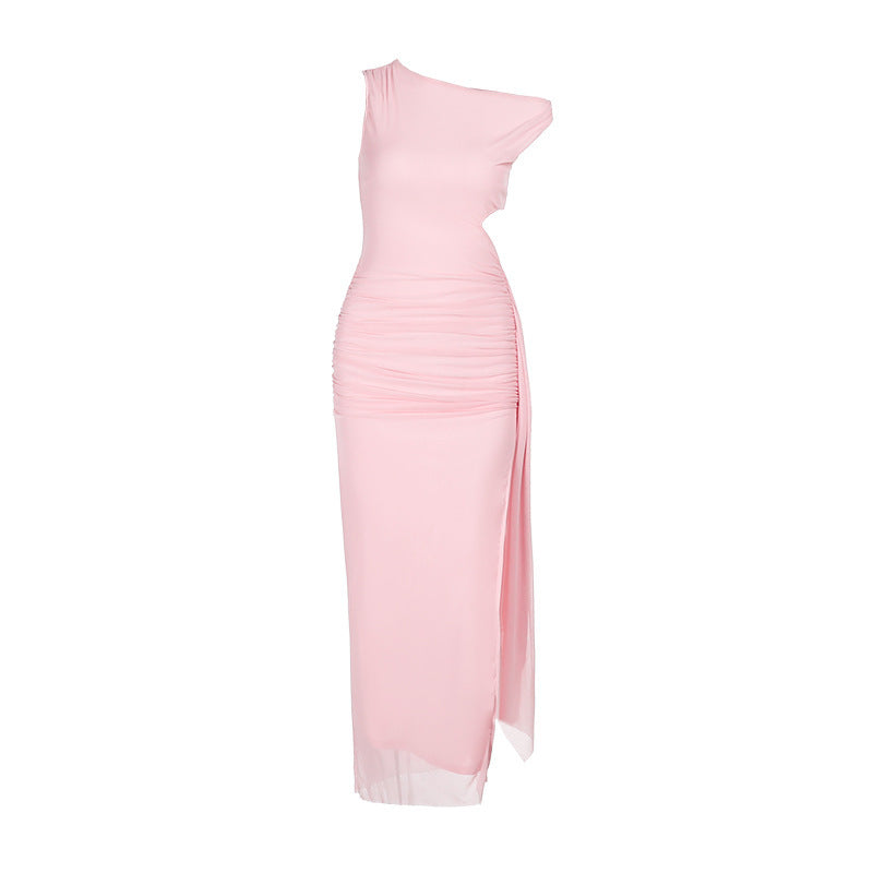 Robe maxi asymétrique à une épaule Chic und Stil
