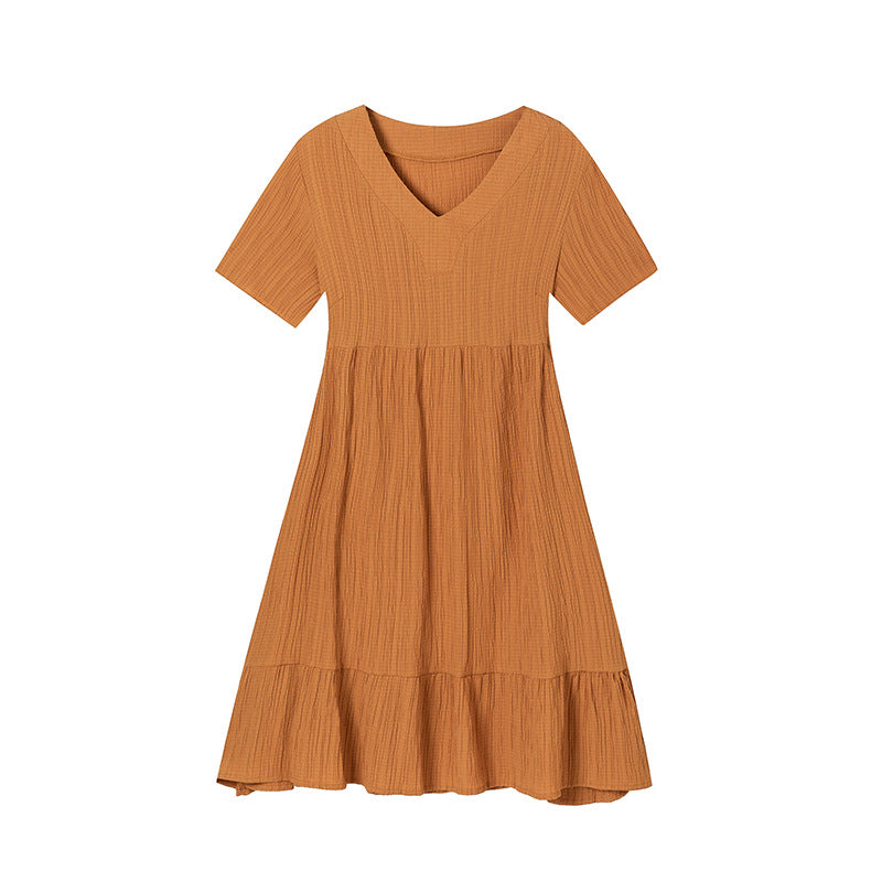 Robe midi évasée à décolleté en V pour dames Chic und Stil