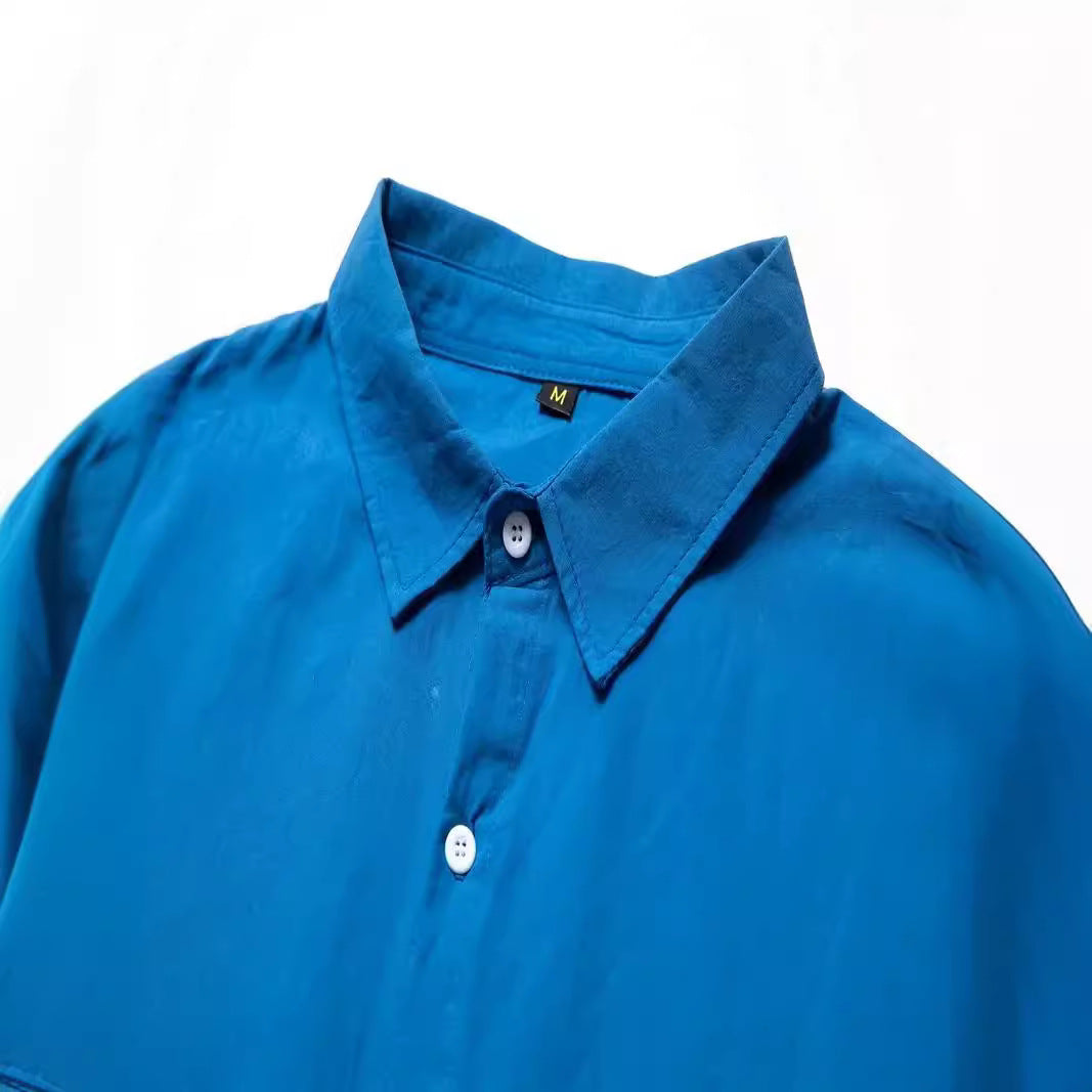Hommes Chemise Décontractée Légère en Lin Boutonnée Chic und Stil
