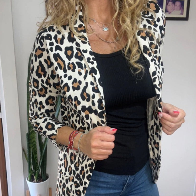 Blazer femme à imprimé animal Chic und Stil