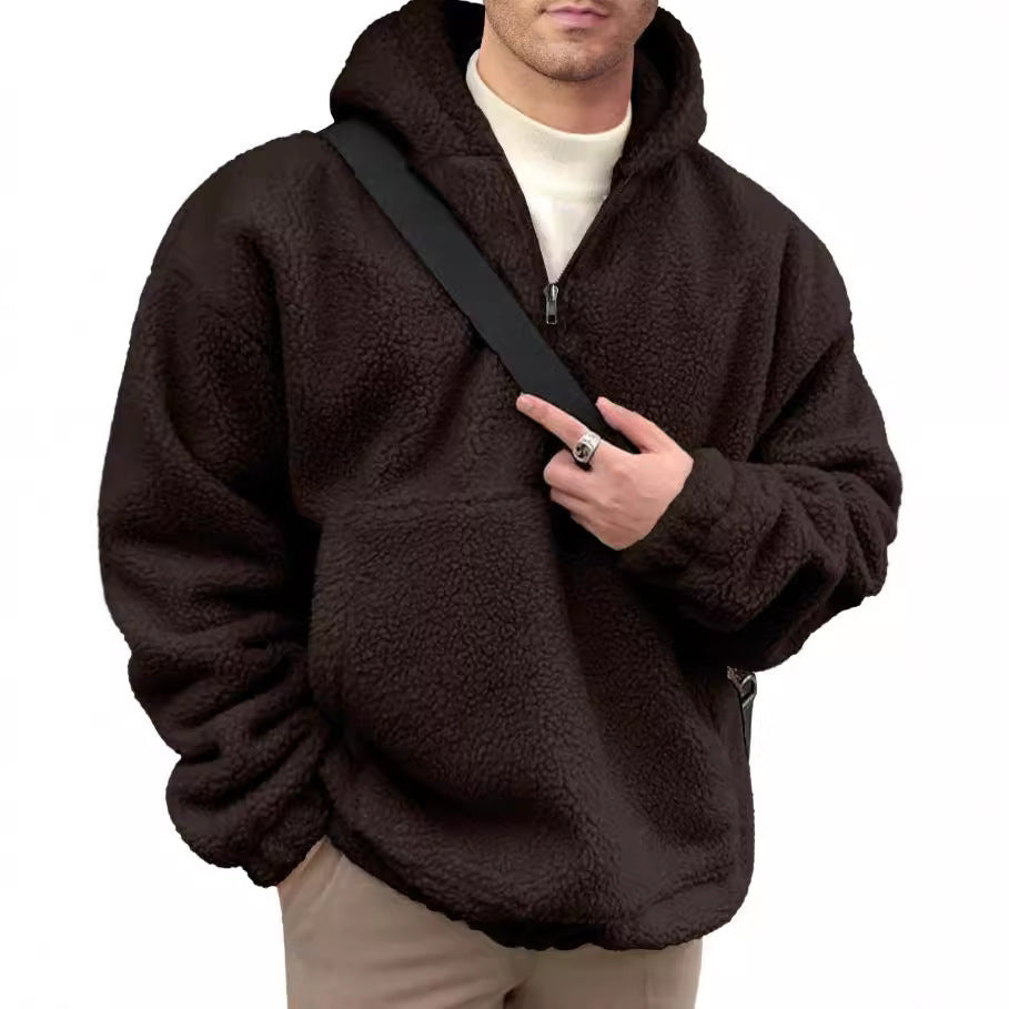 Pull en polaire douillet pour hommes avec demi-fermeture éclair Chic und Stil