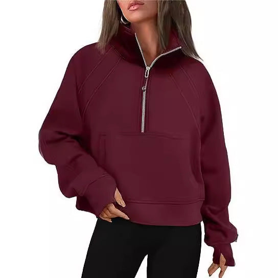 Pull femme avec col montant et fermeture éclair Chic und Stil