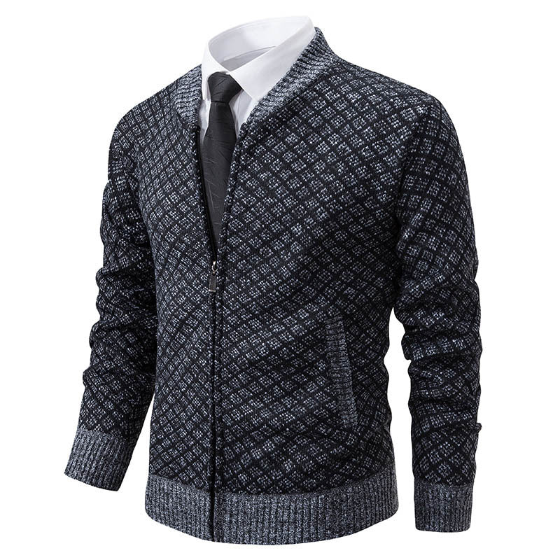 Blazer en tricot élégant pour hommes avec fine structure Chic und Stil
