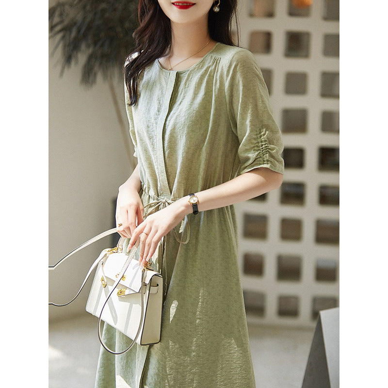 Robe midi stylée à nouer devant Chic und Stil